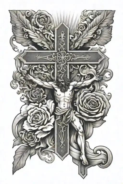 A Beautiful Cross With The Creation Of Adam