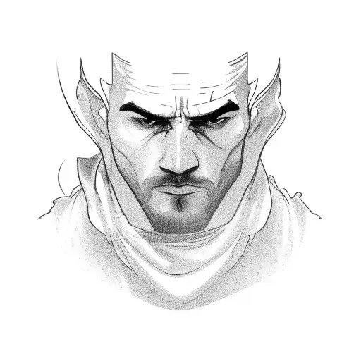 A Man Chasing A Car In Profile