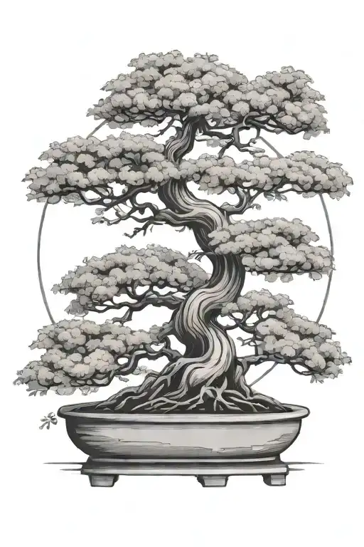 Bonsai Tree In Framework Including