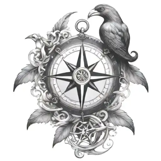 Infinity Anchor Compass Rose Intertwined
