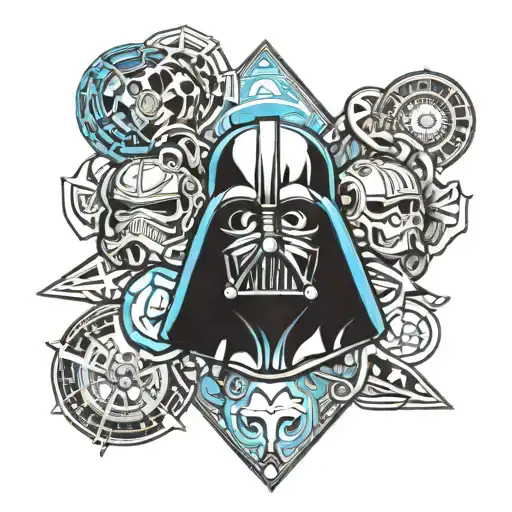Starwars Card Suits Black And Blue