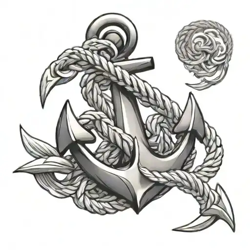 Anchor Swallow Rope Winding In Shape