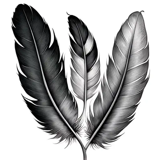 Feather Tattoo On Neck Small