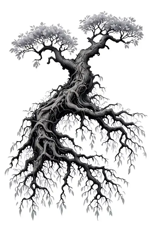 Willow Tree With Roots