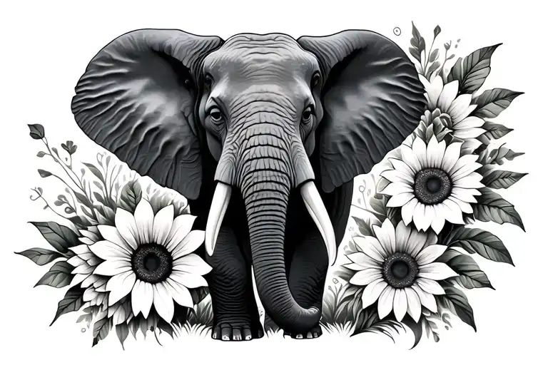 Elephant Diso Sun Flowers