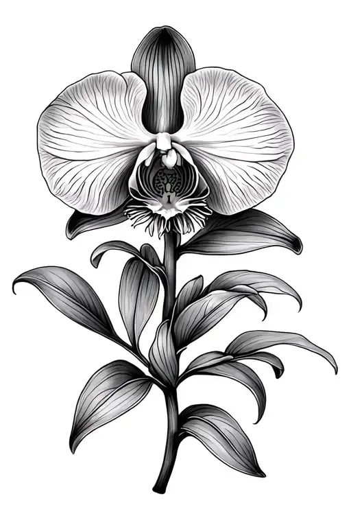 Orchid Mandala Design Incorporating