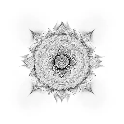 Mandala Style Sleev With 3 Birth Date Blend In It