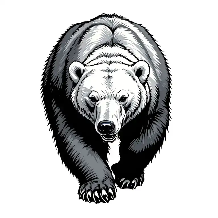 Simple Polar Bear Walking