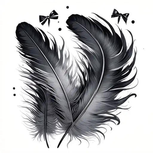 Feather Und Multiple Bows Shadows