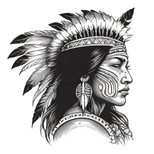 Native American Woman Wearing