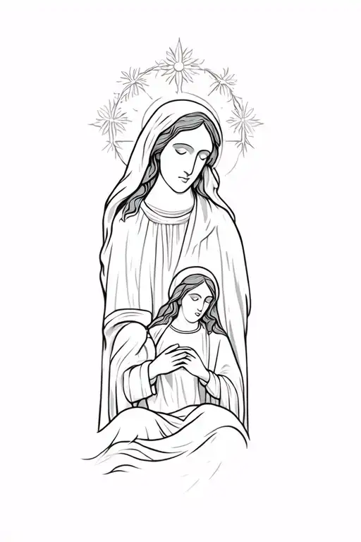 The Nativity Of Jesus And Mary