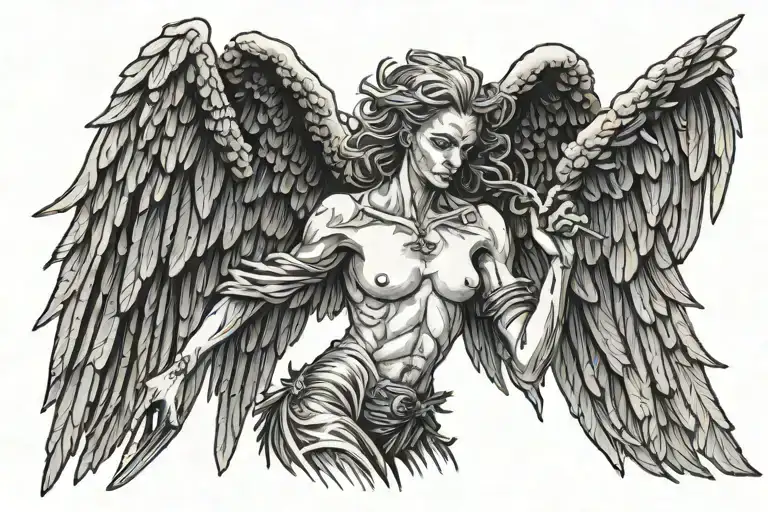 Y2k Angel With Decaying Wings