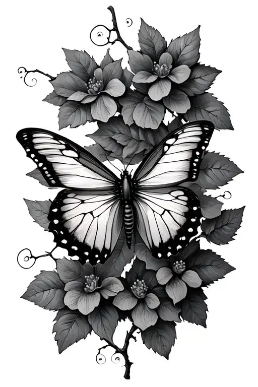 Vine With Butter Fly