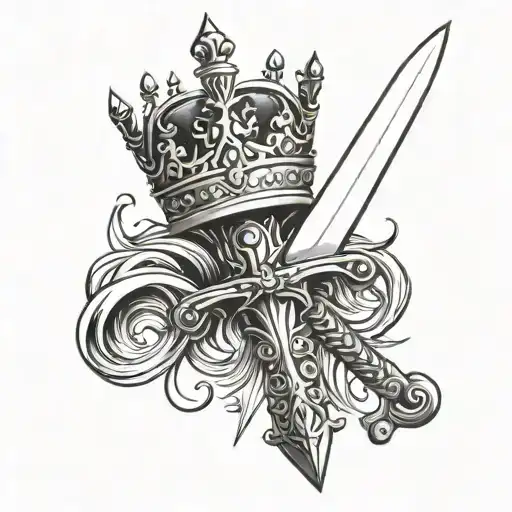 Sword With Crown Hanging