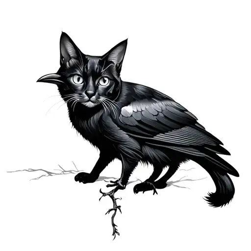 Cat And A Crow