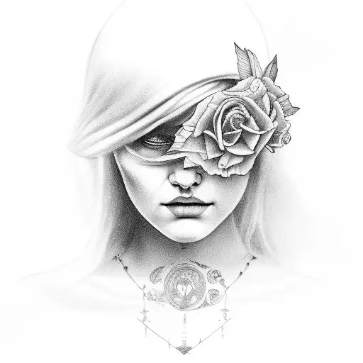 A Portrait Of A Loved One With Their Birthdate Incorporated Into The Design As Roman Numerals