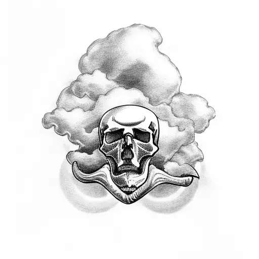 Cloud & Skull
