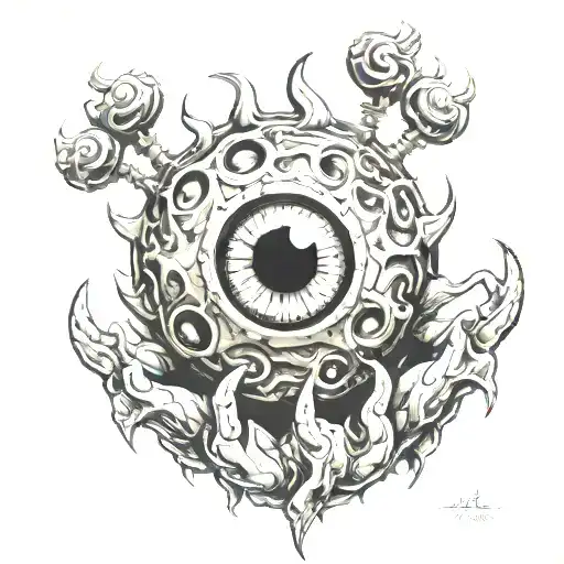Beholder Hand Tattoo Full Color Dungeons And Dragons
