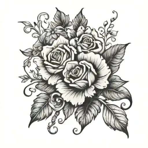 Flowers & Vines With Country Quote