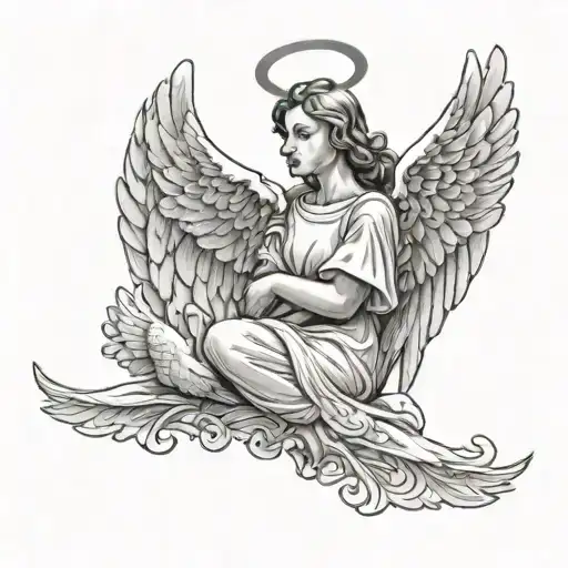 An Angel Talking To A Dove