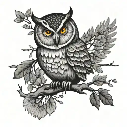 Owl And Trees