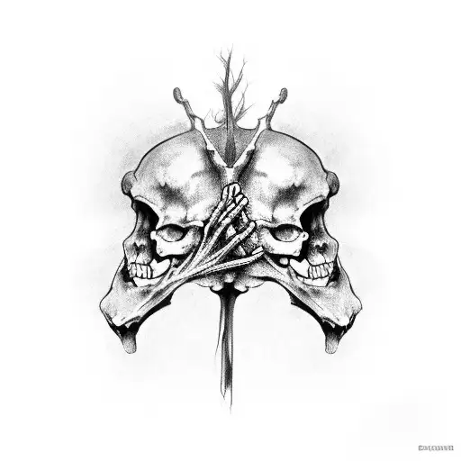 Skeleton Hand Holding Mask