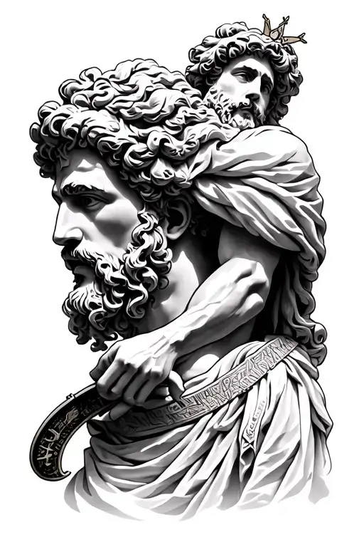 Greek God With Compass