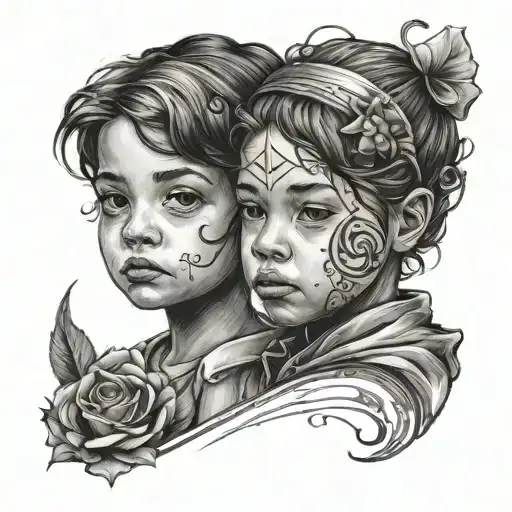 2 Children Maho And Eloane