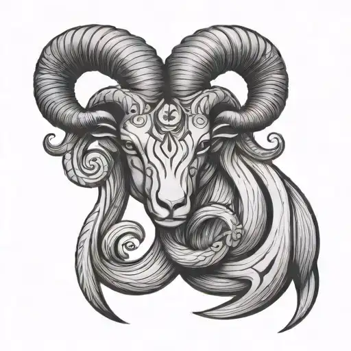 Aries Zodiac Sign Intertwined