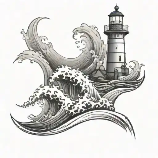 Light House Water Waves