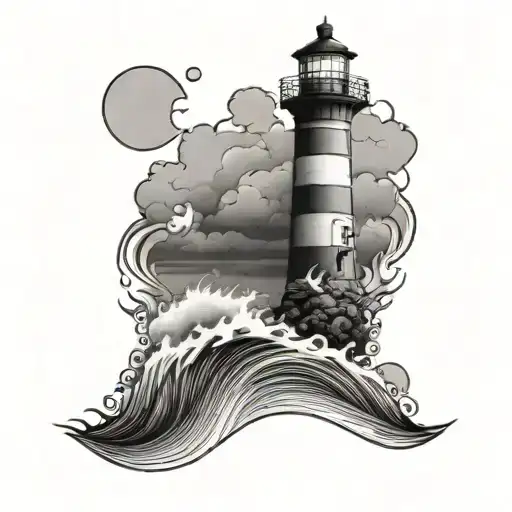 Light House Water Waves