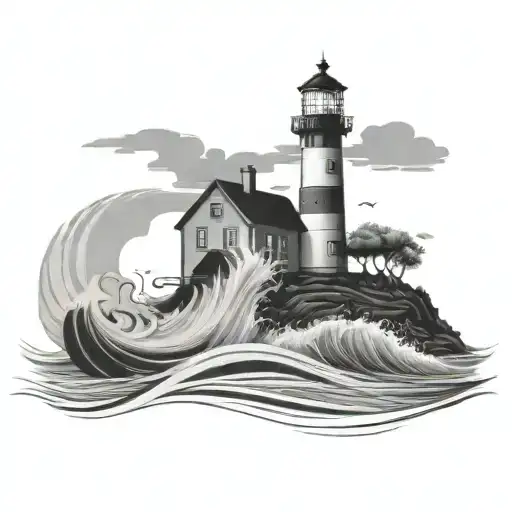 Light House Water Waves
