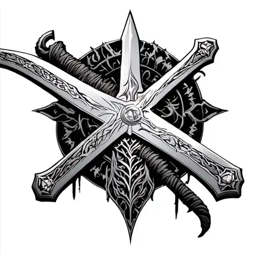 Mikasas Sword From Attack On Titan In Anime Style