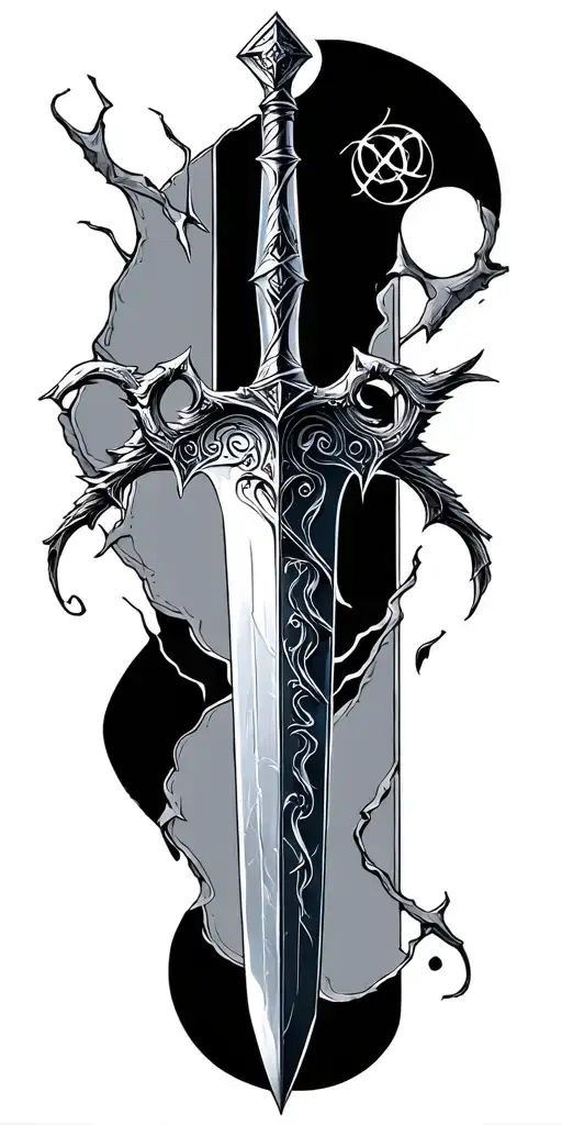 Lord Of The Rings Card And Broken Sword Anduril