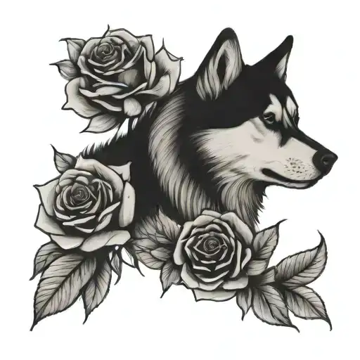 Roses And Husky