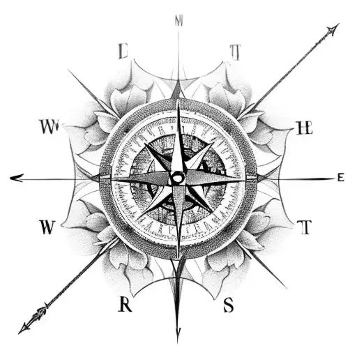 A Compass Made Entirely Of Delicate Flowers