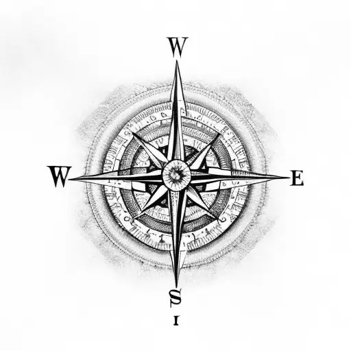 A Compass Made Entirely Of Delicate Flowers