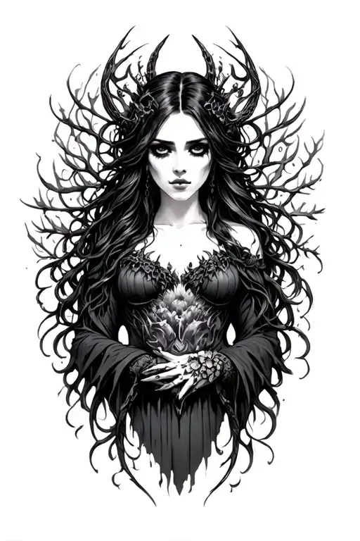 Dark Goth Goddess Gaia
