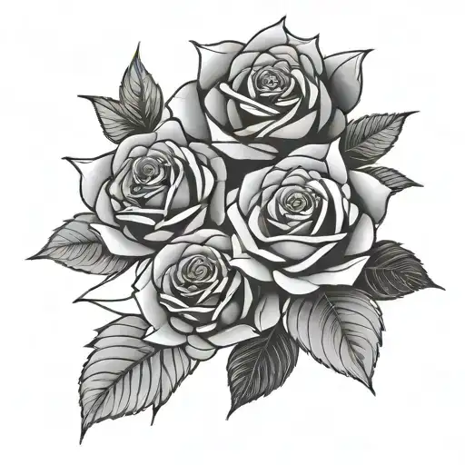 Geometric Roses Dark For Cover