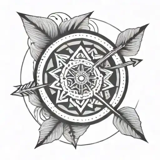 Geometric Circle With An Arrow