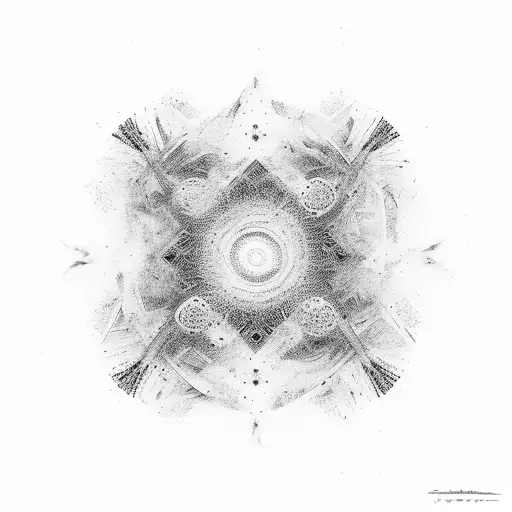 An Abstract Representation Of The Nightfall With Swirling Patterns And Stars