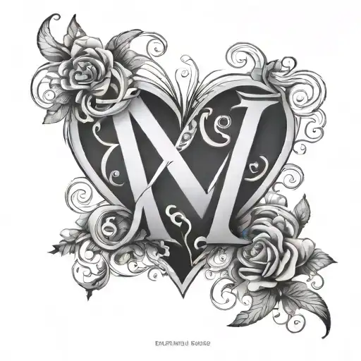 Infini Lettre M I Love You