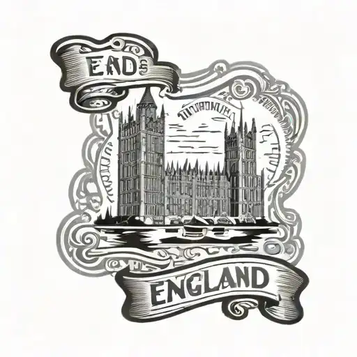 Personalized England Travel Stamp Representing England