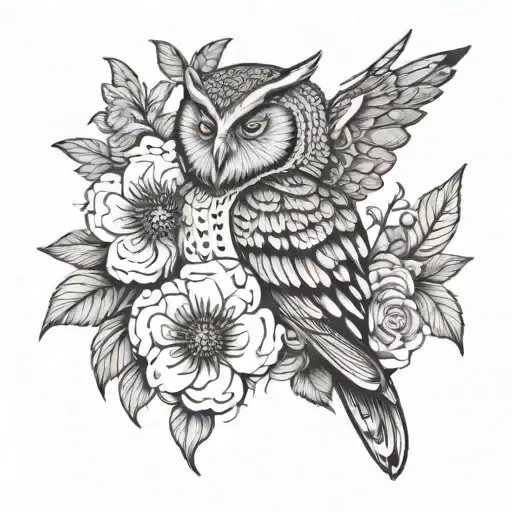 Owl Flowers And Butterfly Resting