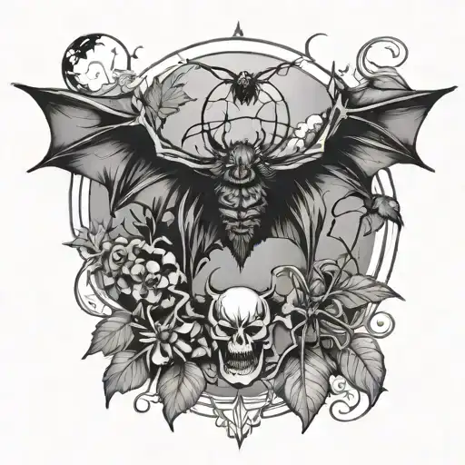 Bat And Spiders