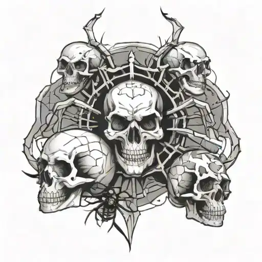 Spiders And Skull