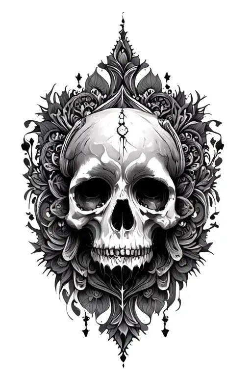 Gothic Mandala Design Incorporating Elements