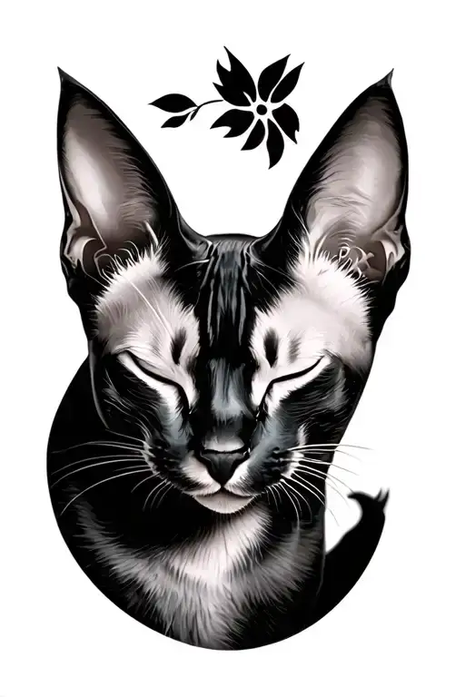 Oriental Shorthair Cat Sleeping