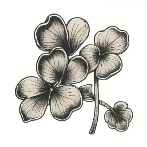 Black Five Leaf Clover