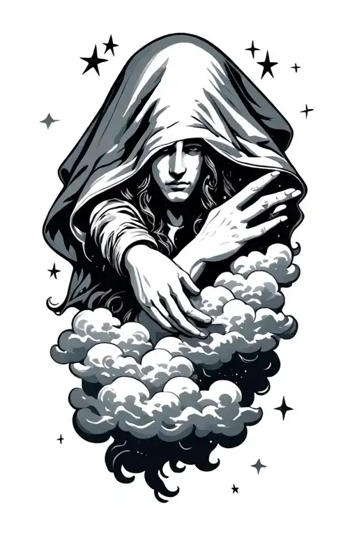 Gods Hands Coming From The Clouds Hooding 5 Stars